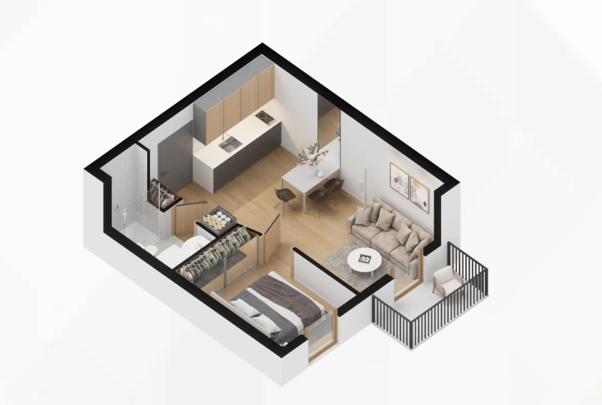 Mieszkanie 2 pokoi 35 m² Jurmała, Łotwa